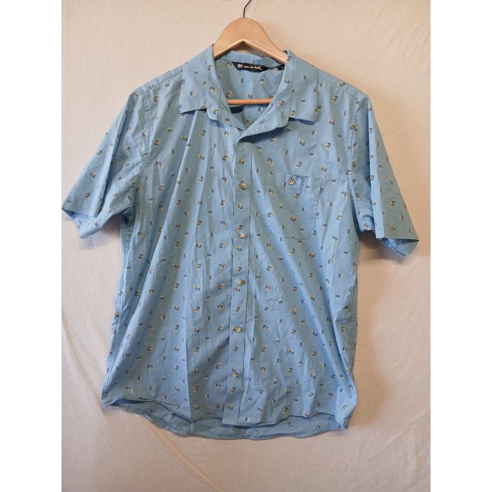 Travis mathew button up large shirt golf casual preppy